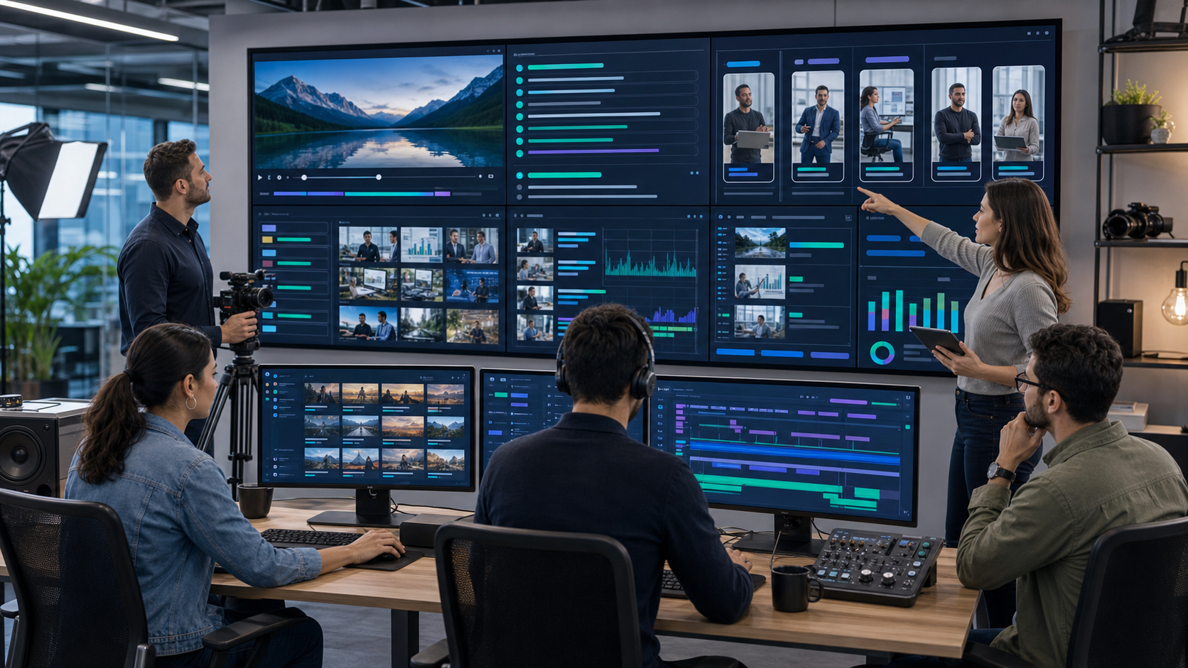 AI-generated product workspace visual for Clip Lyra