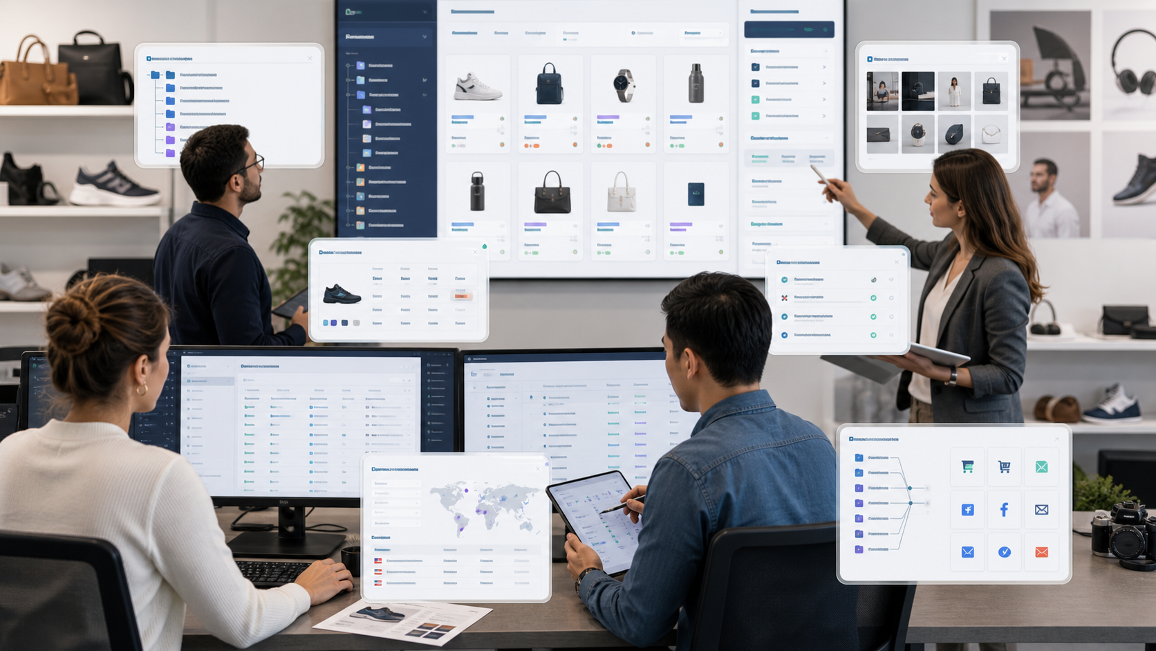 AI-generated enterprise software visual for Data & Catalogue Management