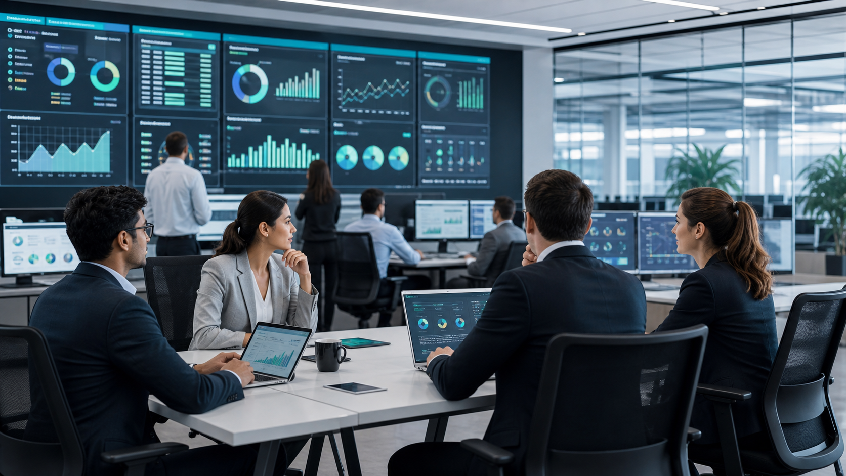 AI-generated enterprise software visual for Enterprise Resource Planning (ERP)