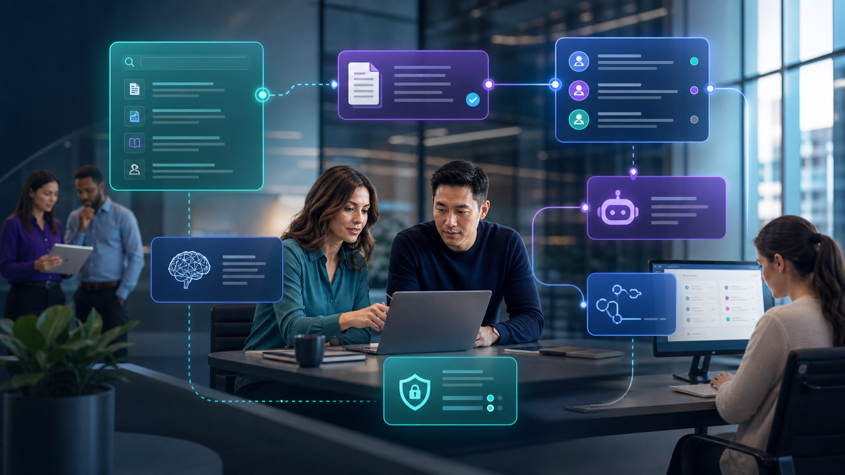 AI-generated enterprise software visual for LyraSite AI
