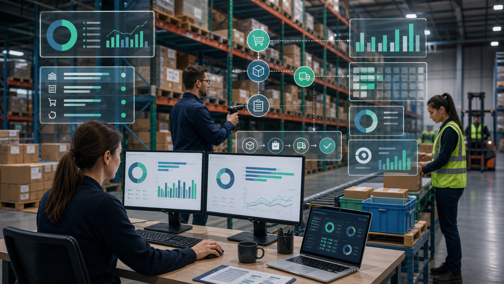 AI-generated enterprise software visual for Stock & Order Management
